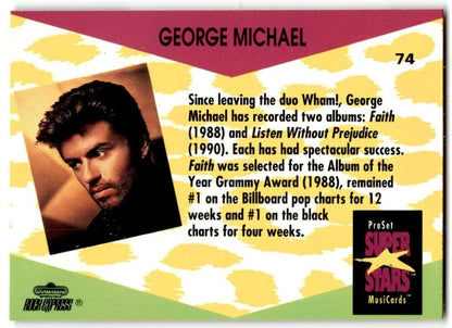 1991-92 ProSet Super Stars MusiCard George Michael #74