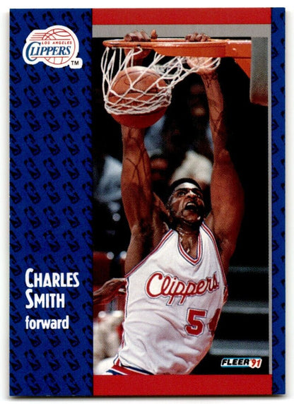 1991-92 Fleer Charles Smith Los Angeles Clippers #96