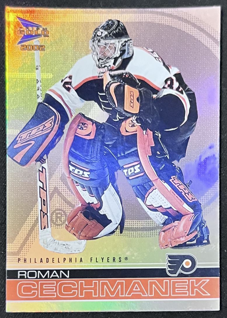 2001-02 Upper Deck McDonald's Prism Gold Roman Cechmanek Philadelphia Flyers #28