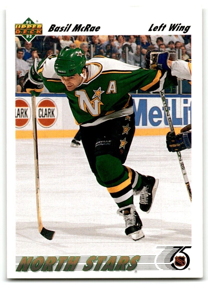 1991-92 Upper Deck Basil McRae Minnesota North Stars #388