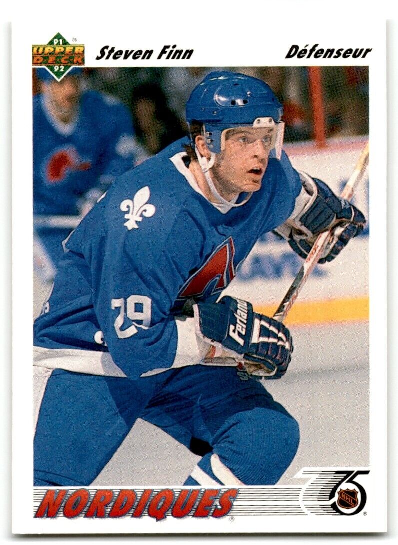 1991-92 Upper Deck French Steven Finn Quebec Nordiques #340