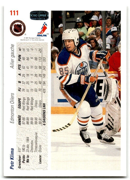 1991-92 Upper Deck French Petr Klima Edmonton Oilers #111