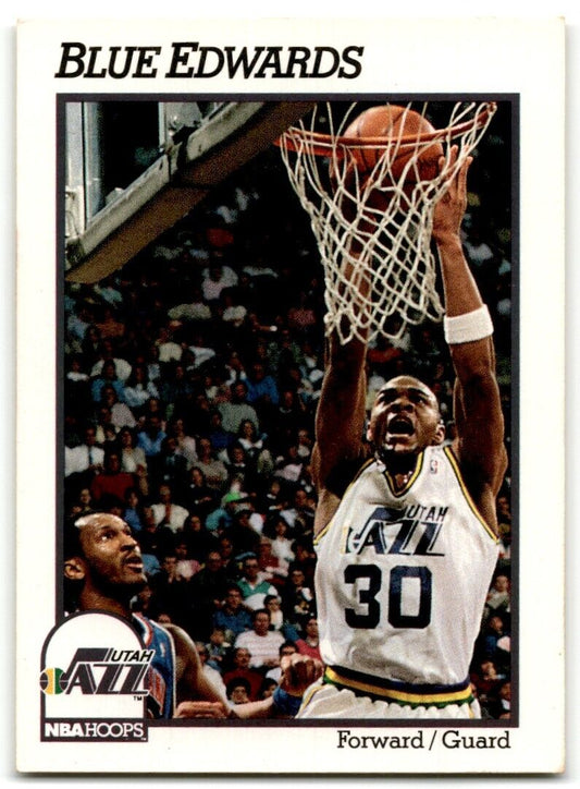 1991-92 Hoops Blue Edwards Utah Jazz #208