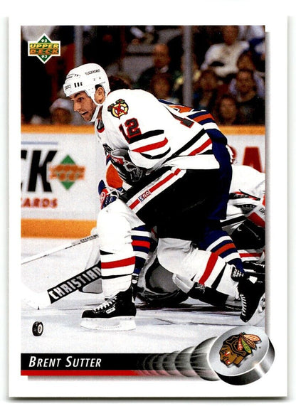 1992-93 Upper Deck Brent Sutter Chicago Blackhawks #199