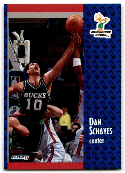 1991-92 Fleer Danny Schayes Milwaukee Bucks #119