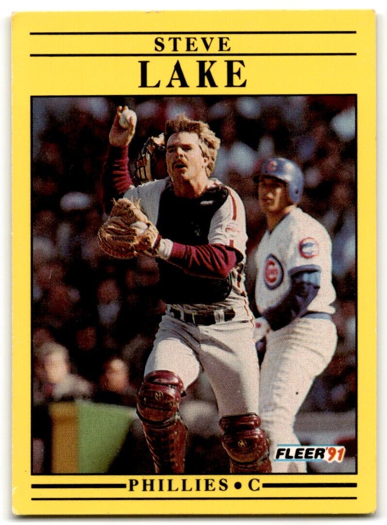 1991 Fleer Steve Lake Philadelphia Phillies #403