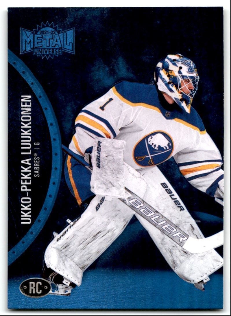 2021-22 Skybox Metal Universe Ukko-Pekka Luukkonen Rookie Buffalo Sabres #158