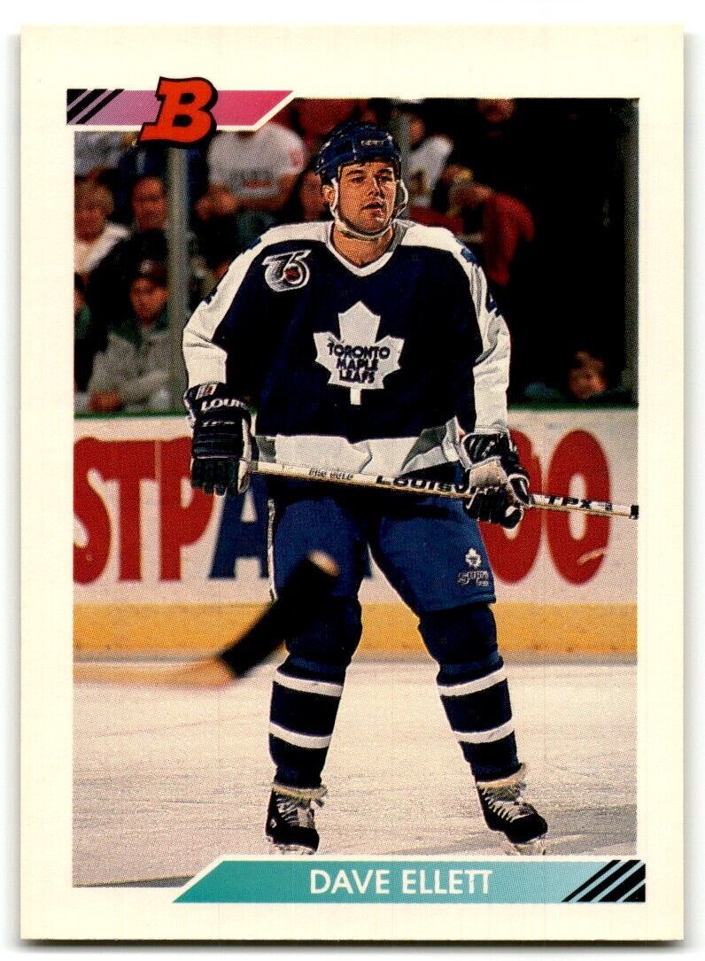 1992-93 Bowman Dave Ellett Toronto Maple Leafs #291