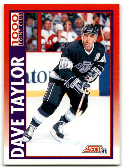 1991-92 Score Canadian Dave Taylor Los Angeles Kings #264