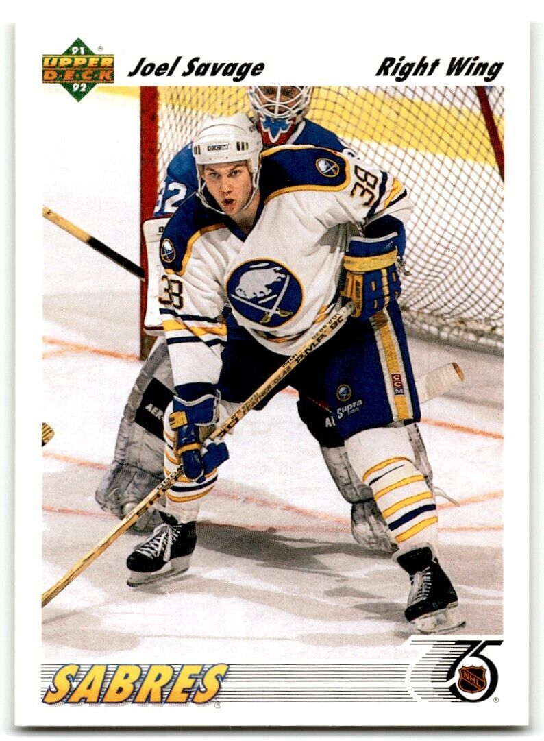 1991-92 Upper Deck Joel Savage Rookie Buffalo Sabres #423