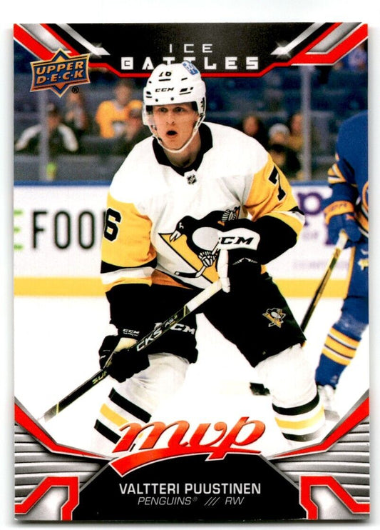 2022-23 Upper Deck MVP Ice Battles Valtteri Puustinen Rookie Pittsburgh Penguins