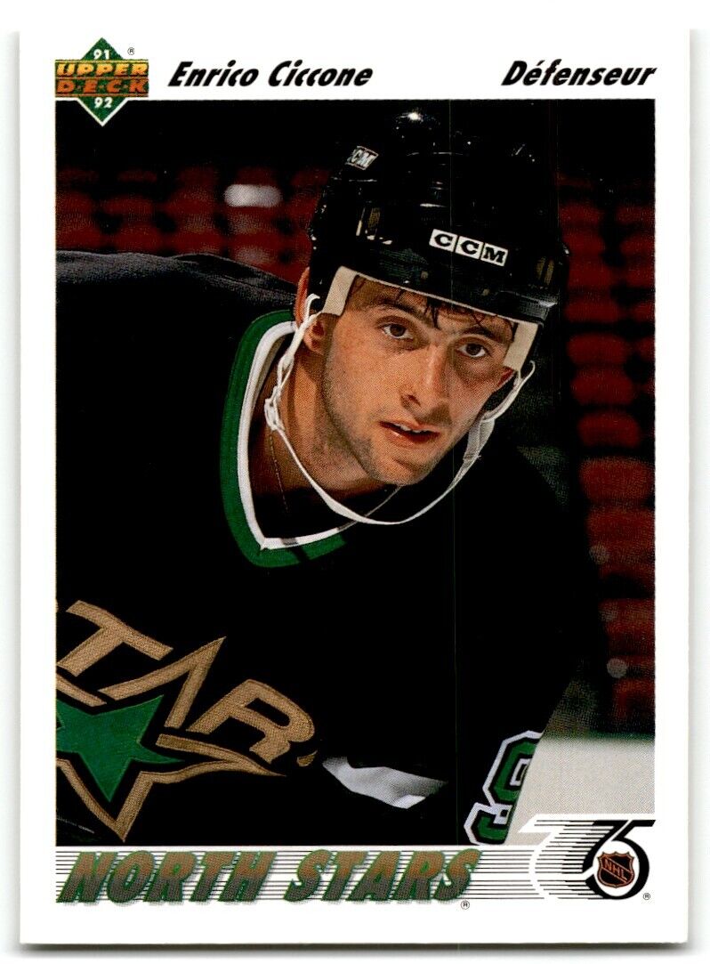 1991-92 Upper Deck French Enrico Ciccone Rookie Minnesota North Stars #51