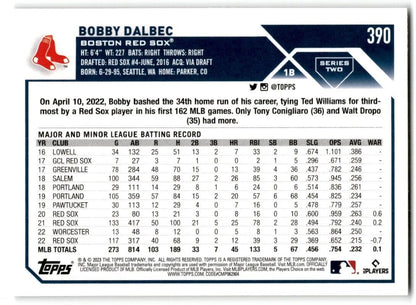 2023 Topps Bobby Dalbec Boston Red Sox #390