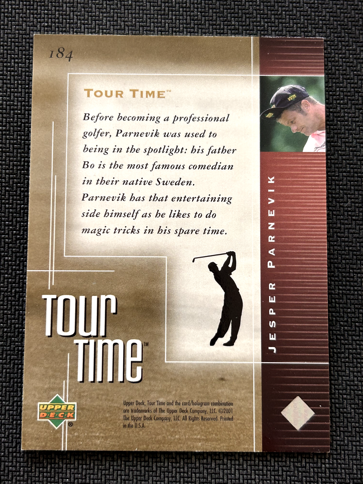 2001 Upper Deck Golf Card #184 Jesper Parnevik