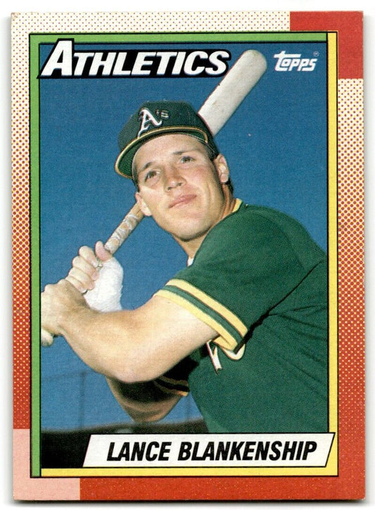 1990 Topps Lance Blankenship Oakland Athletics #132