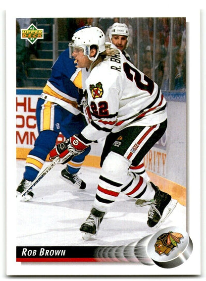 1992-93 Upper Deck Rob Brown Chicago Blackhawks #387