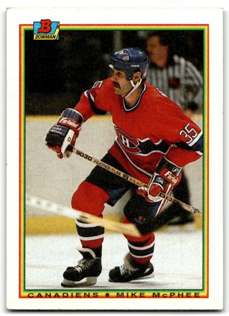 1990-91 Bowman Mike McPhee Montreal Canadiens #43