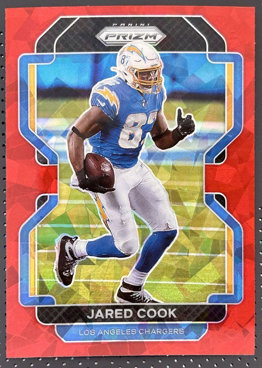 2021 Panini Prizm Red Ice Jared Cook Los Angeles Chargers #168 Parallel