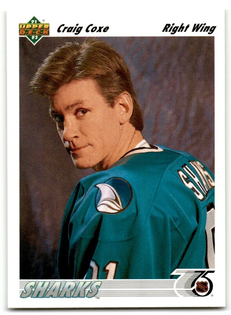 1991-92 Upper Deck Craig Coxe San Jose Sharks #60