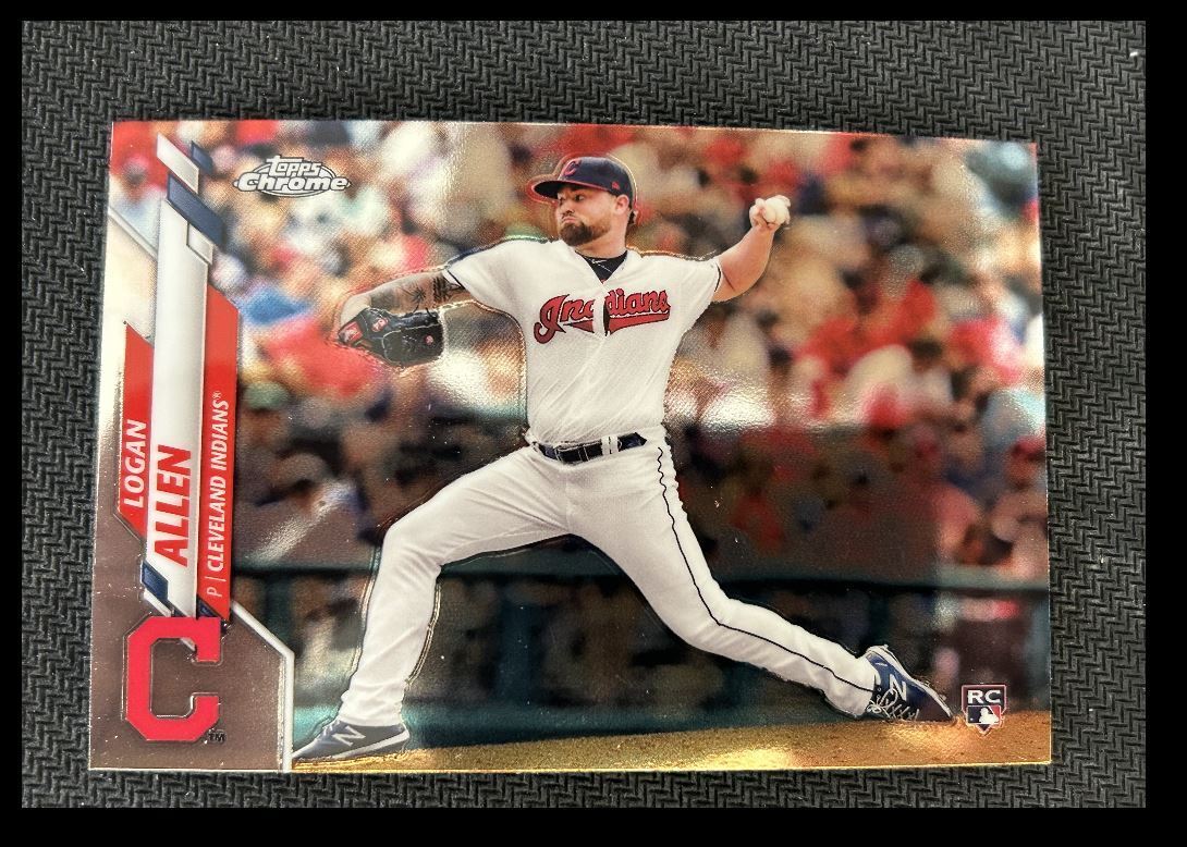 2020 Topps Chrome Logan Allen Rookie Cleveland Indians #155