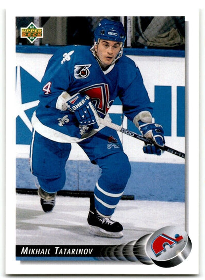 1992-93 Upper Deck Mikhail Tatarinov Quebec Nordiques #183