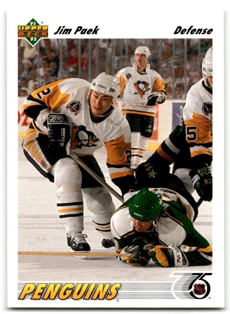 1991-92 Upper Deck Jim Paek Rookie Pittsburgh Penguins #308