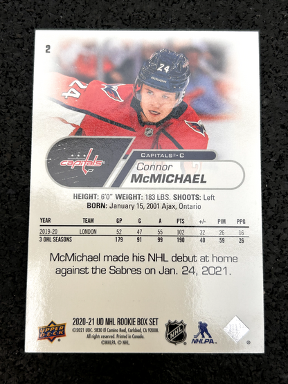 2020-21 Upper Deck Series 1 Connor McMichael Star Rookies Auto #13 Capitals