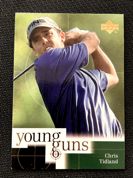 Chris Tidland 2001 Upper Deck Young Guns golf rookie card #76