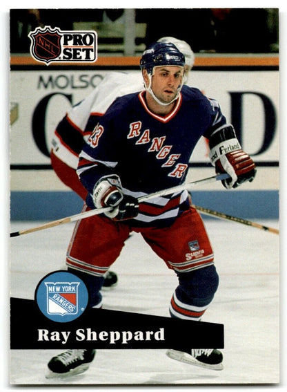 1991-92 Pro Set French Ray Sheppard New York Rangers #162