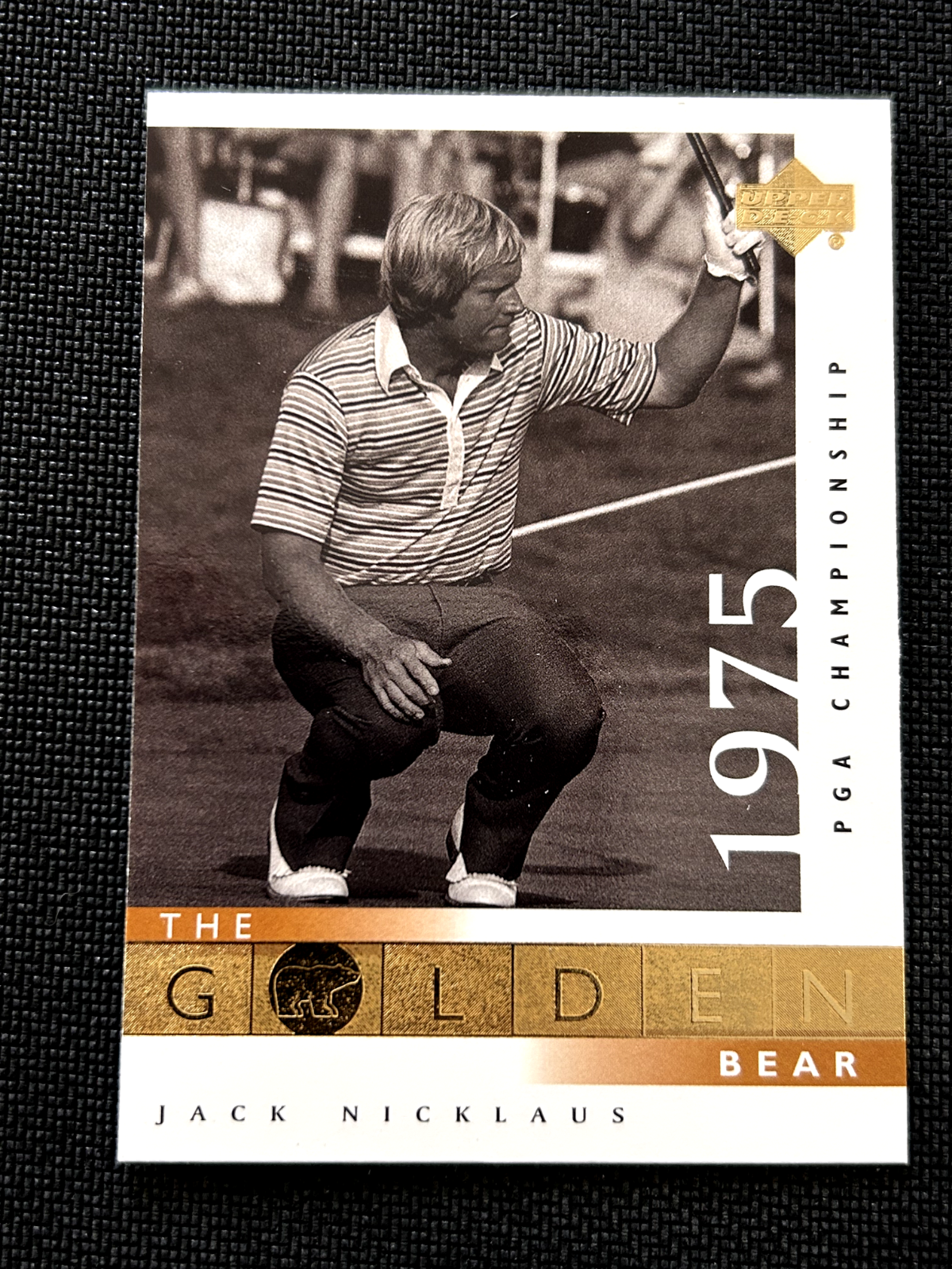 Jack Nicklaus 2001 Upper Deck Golf The Golden Bear #119 1975 PGA Championship