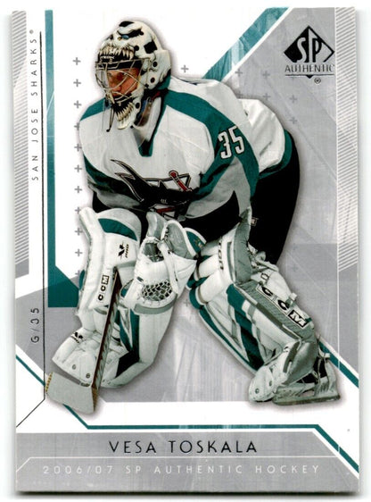 2006-07 SP Authentic Vesa Toskala San Jose Sharks #19