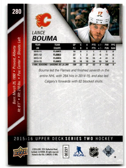 2015-16 Upper Deck Lance Bouma Calgary Flames #280