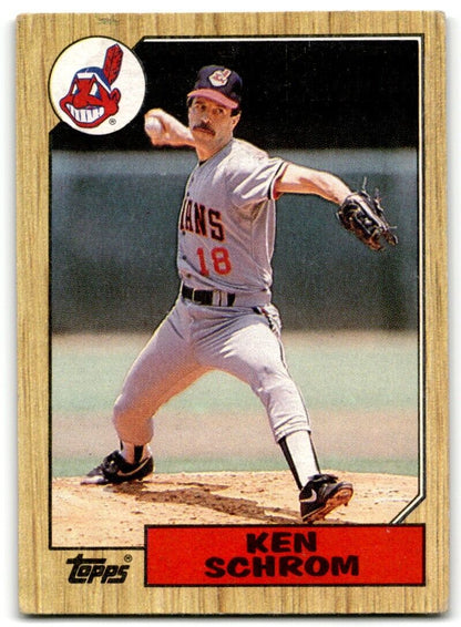 1987 Topps Ken Schrom Cleveland Indians #635