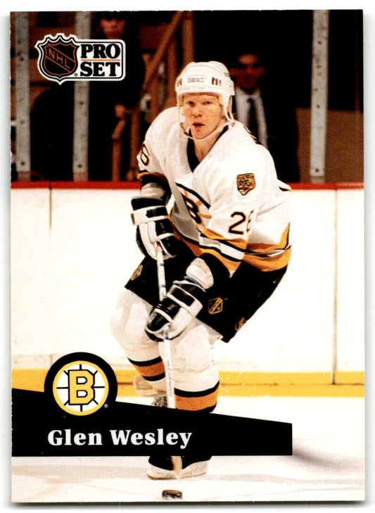 1991-92 Pro Set Glen Wesley Boston Bruins #1