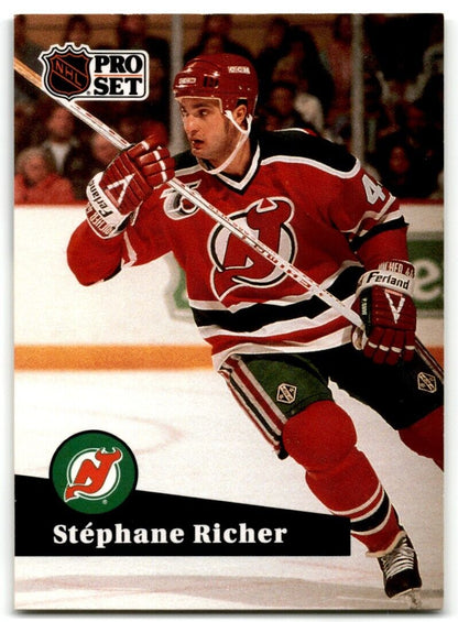 1991-92 Pro Set Stephane Richer New Jersey Devils #420