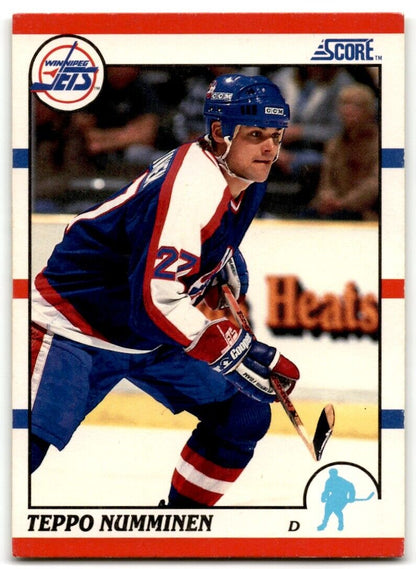 1990-91 Score Teppo Numminen Rookie Winnipeg Jets #176