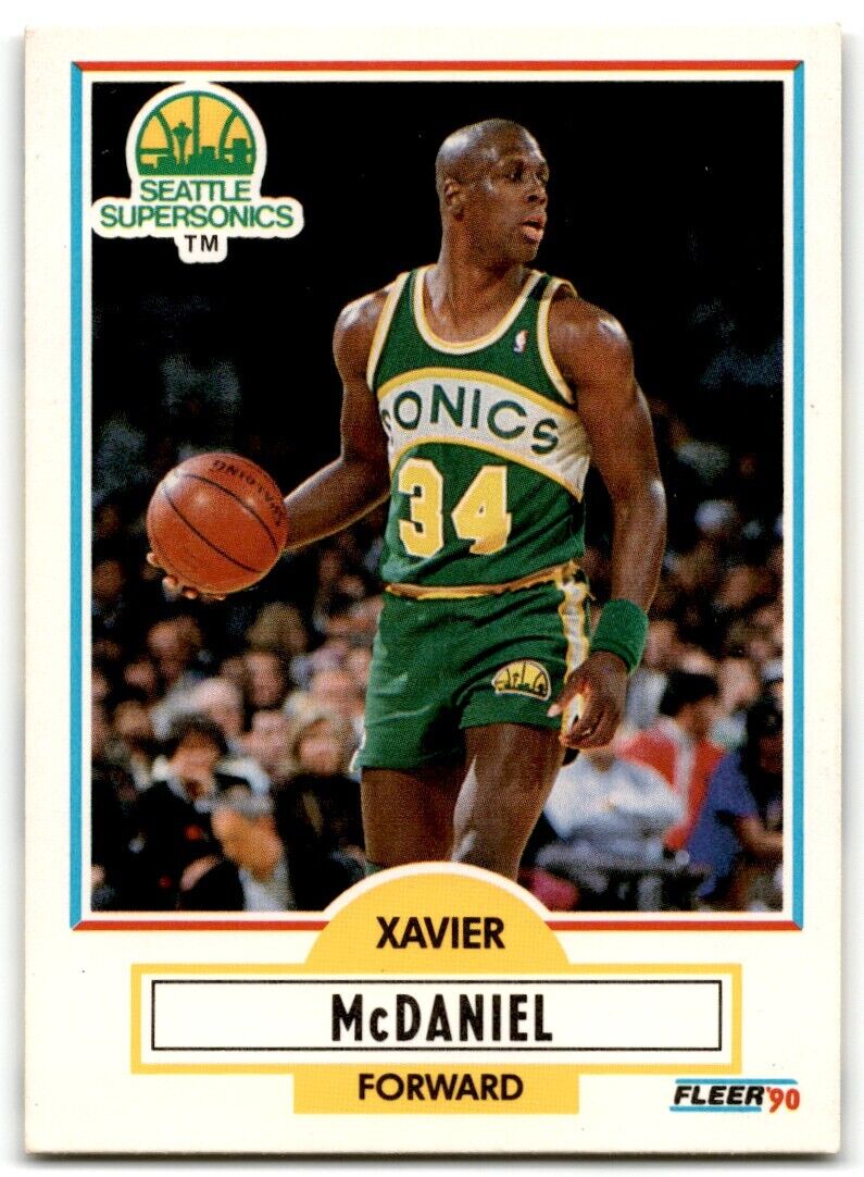 1990-91 Fleer Xavier McDaniel Seattle SuperSonics #179