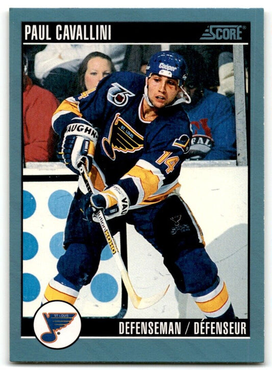 1992-93 Score Paul Cavallini St. Louis Blues #22