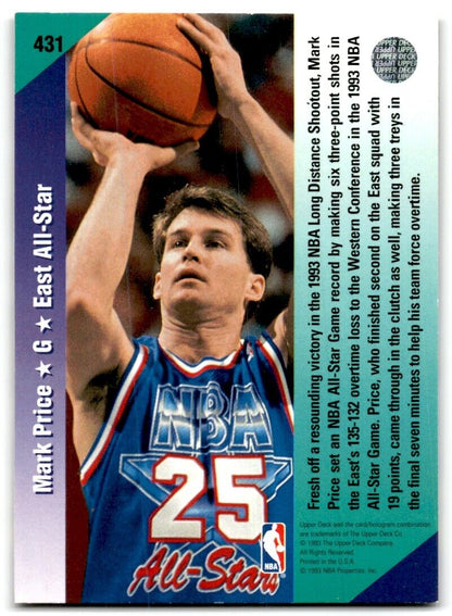 1992-93 Upper Deck Mark Price Cleveland Cavaliers #431