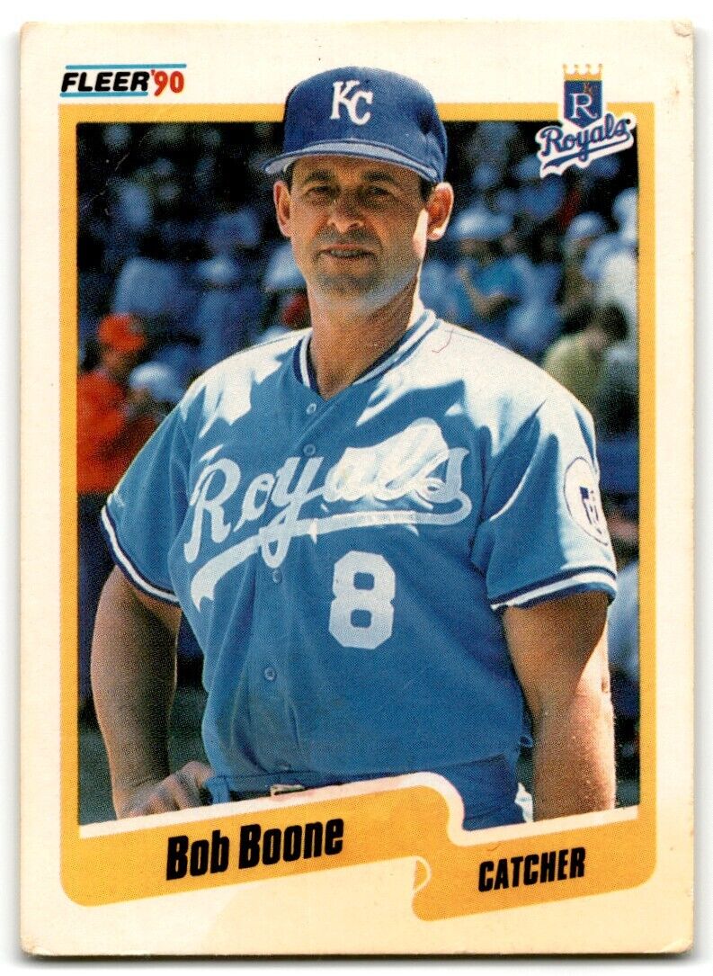 1990 Fleer Bob Boone Kansas City Royals #102