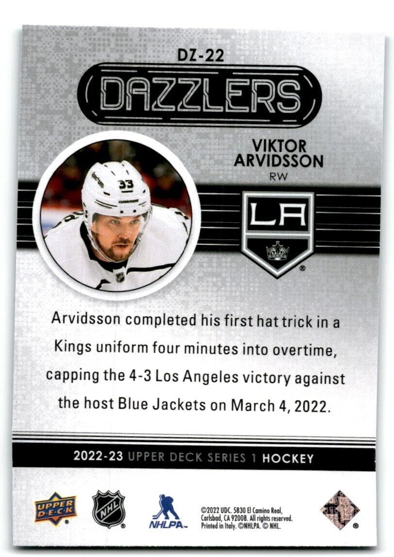 2022-23 Upper Deck Dazzlers Viktor Arvidsson Los Angeles Kings #DZ-22