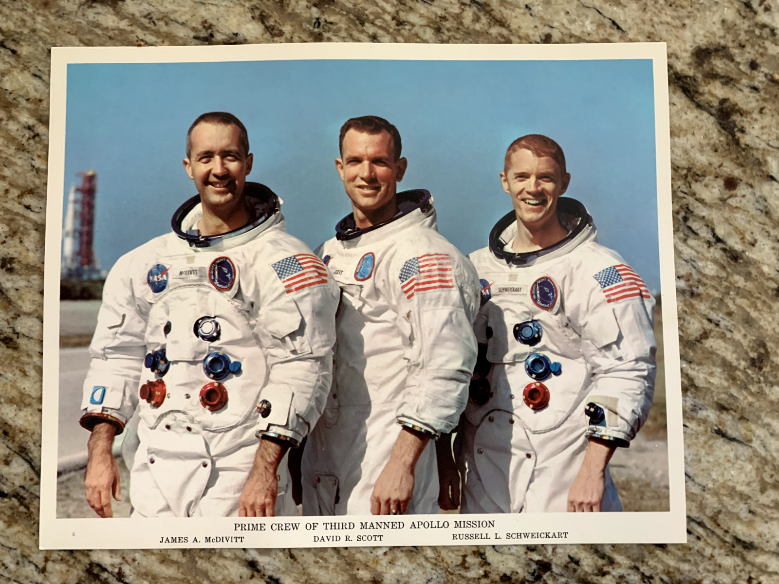 Apollo 9 astronauts crew official litho