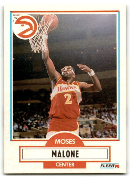 1990-91 Fleer Moses Malone Atlanta Hawks #3