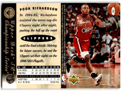 1994-95 SP Championship Die Cuts Pooh Richardson Los Angeles Clippers #74