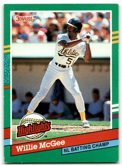 1991 Donruss Bonus Cards Willie McGee Oakland Athletics #BC-22