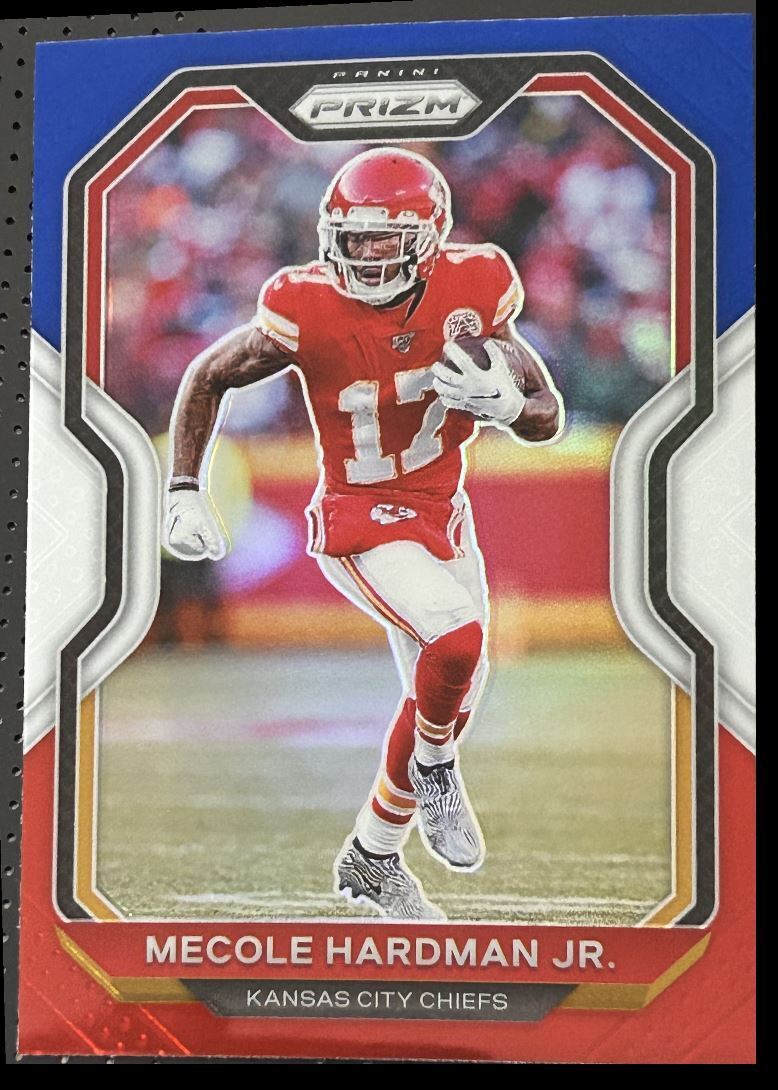 2020 Panini Prizm Red Blue Mecole Hardman Jr. Boot Kansas City Chiefs #123