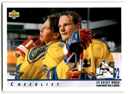 1992-93 Upper Deck World Championships Checklist Sweden #369