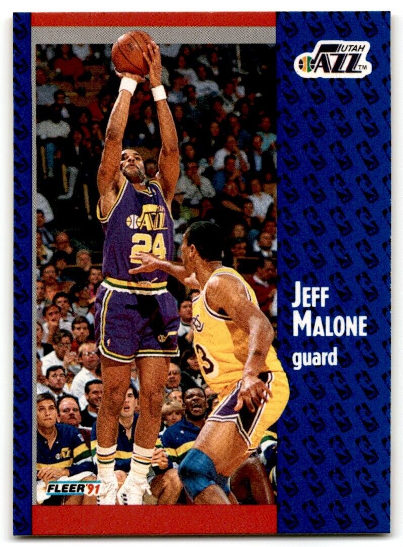 1991-92 Fleer Jeff Malone Utah Jazz #200