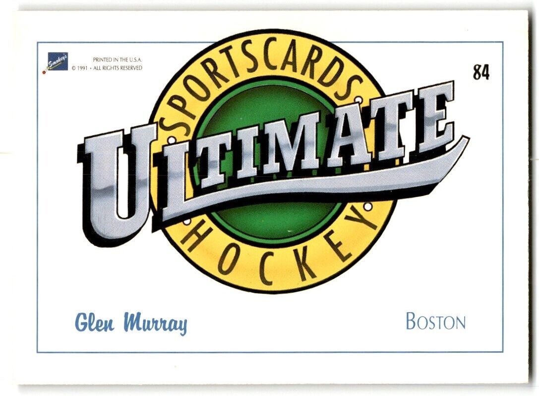 1991-92 Ultimate Draft Glen Murray Boston Bruins #84