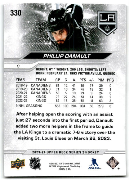 2023-24 Upper Deck Phillip Danault Los Angeles Kings #330